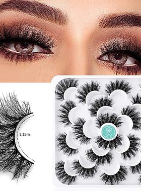 DYSILK False Eyelashes -10 Pairs 6D Faux Lashes Pack - Reusa