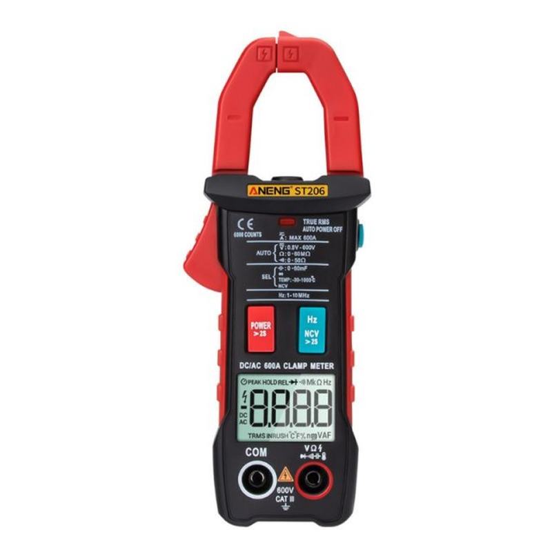 ST206 Digital Multimeter Clamp Meter 6000 Count Amp Current
