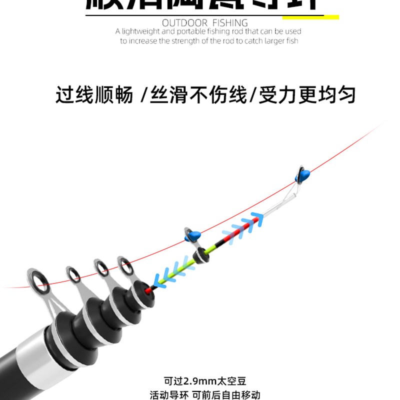 软尾小矶竿矶钓竿筏竿套装海杆抛竿岸抛软尾筏竿全套阀杆超轻