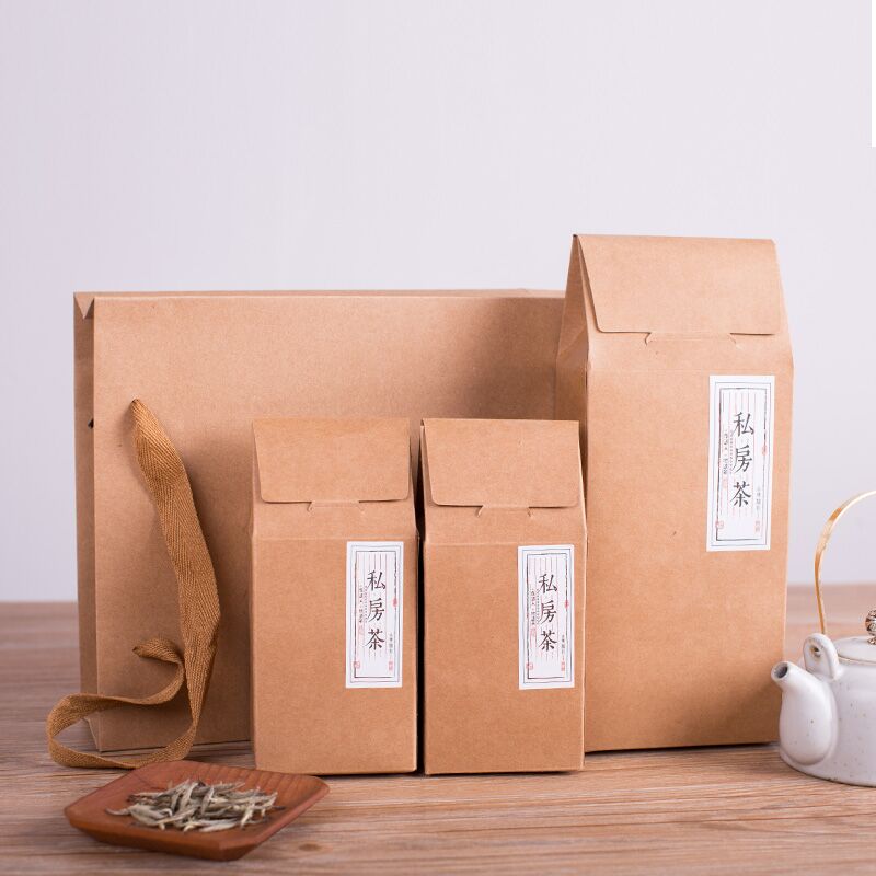 通用小茶叶袋茶叶包装盒纸盒空茶叶罐食品礼盒牛皮纸袋手提袋定制