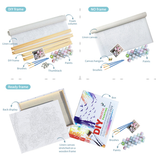 Numbers Kits Bottles .Frame Home Landscape Decor Painting