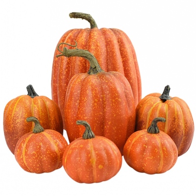 7pcs Artificial Pumpkin Halloween Decoration Thanksgiving