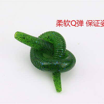 好货面条虫路亚饵软饵缓沉高比重沉水加盐软虫无铅钓组倒吊仿生饵