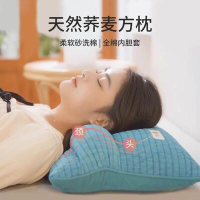 荞麦枕头护颈椎病专用睡觉脖子牵引助睡眠曲度变直治疗修复护颈枕