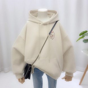 速发大款加绒加厚连帽卫衣20季4秋冬2新码宽松上衣外套