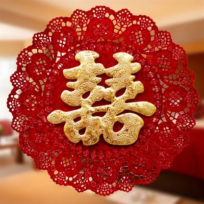 速发房款喜字结婚创意立体婚字贴喜庆用品喜字门贴婚新装饰窗喜字