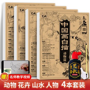 速发【一套四本】本画描线绘控笔+绘画体验国画魅力