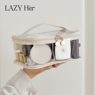 速发便携大纳量收容袋2洗22新款高级感透明旅行护肤品0漱包盒