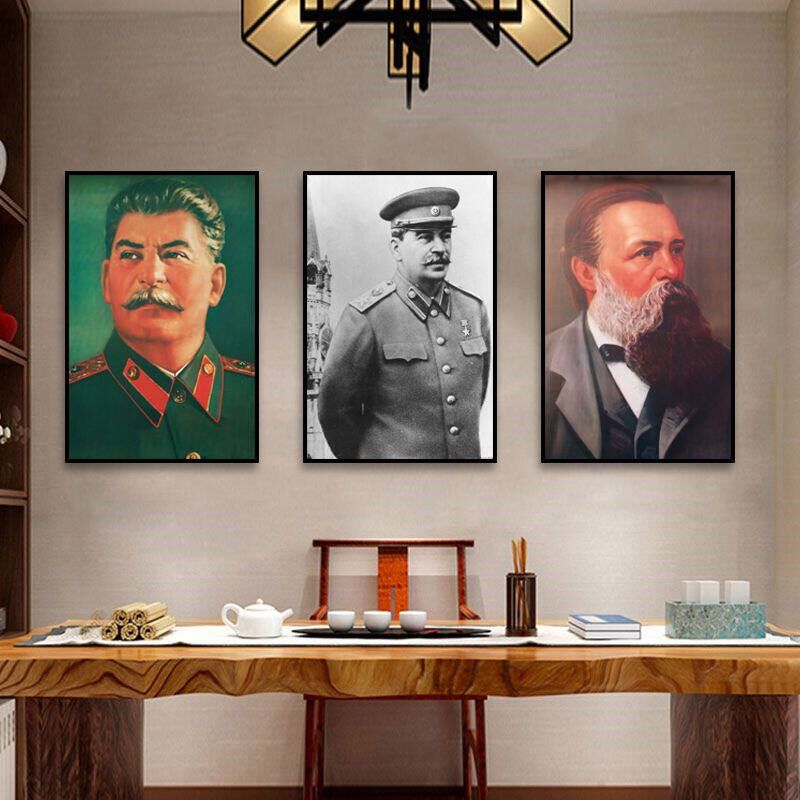 速发苏联挂画 画海报社会主义苏画埃装饰维 画马克思列宁斯大林画