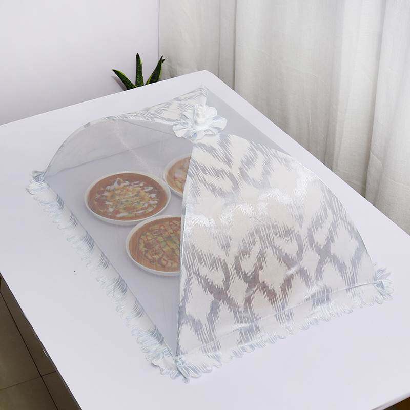 速发尘菜遮尘罩形方长餐桌罩笼可折叠家用食物罩网纱盖菜罩防饭防