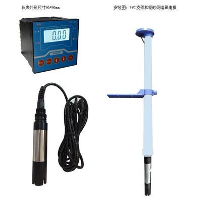 上海 DOG-2092在线溶氧仪 膜法溶氧电极 钢砂网膜结构  PVC支架