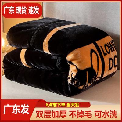 拉舍尔毛毯冬季加厚加绒毯子单人宿舍学生被子珊瑚绒被子午睡盖被