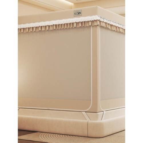 2025新型婴幼儿全底家用防坠蚊帐防坠三门蒙古包1.5*1.9m