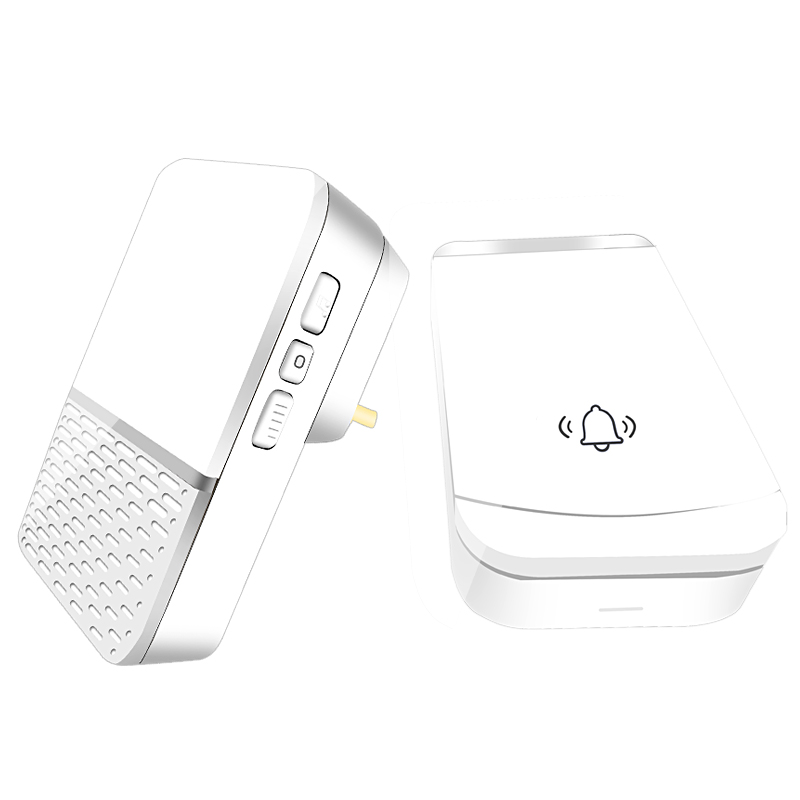 无线门铃家用英规插脚三方插头接收不用电池远距离遥控呼叫器防水