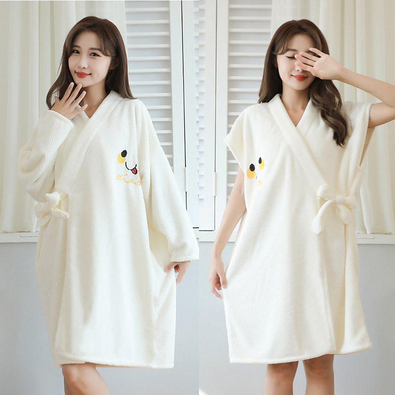 SPA级享受~浴袍女吸水速干 干浴巾四季通用2024新款可穿可裹纯棉