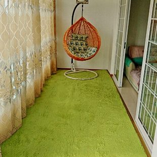 地垫床边绿色毛毯满铺铺长方形垫子阳台地毯积全屋大面卧室全家用