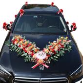 饰套装 婚车装 饰车头花主婚车装 结婚花车车头仿真花车婚庆用品厂