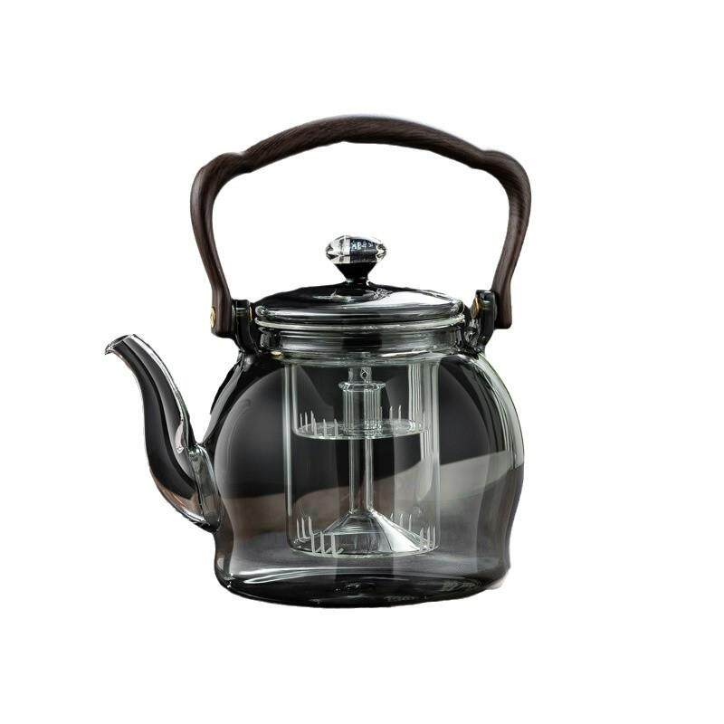 星空壶盖高硼硅玻璃煮茶壶烟灰透明加厚耐高温泡蒸煮一体茶水器