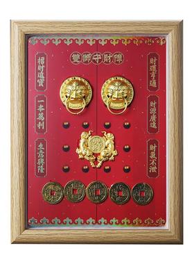 厂家直销2025乙巳年开运阵双狮守财阵可摆桌面摆件