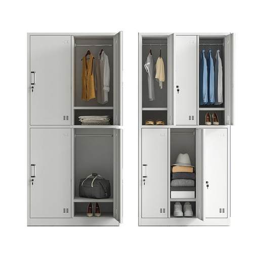 更衣柜员工柜宿舍铁皮储物柜6门健身房浴室衣柜工厂车间鞋柜碗柜