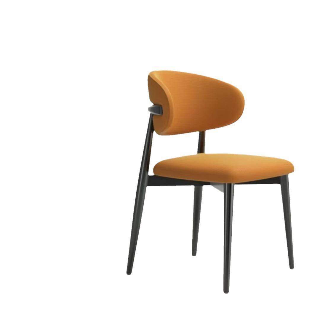 现代简约椅子北欧餐椅家用轻奢餐厅金属椅酒店休闲书桌靠背椅凳子