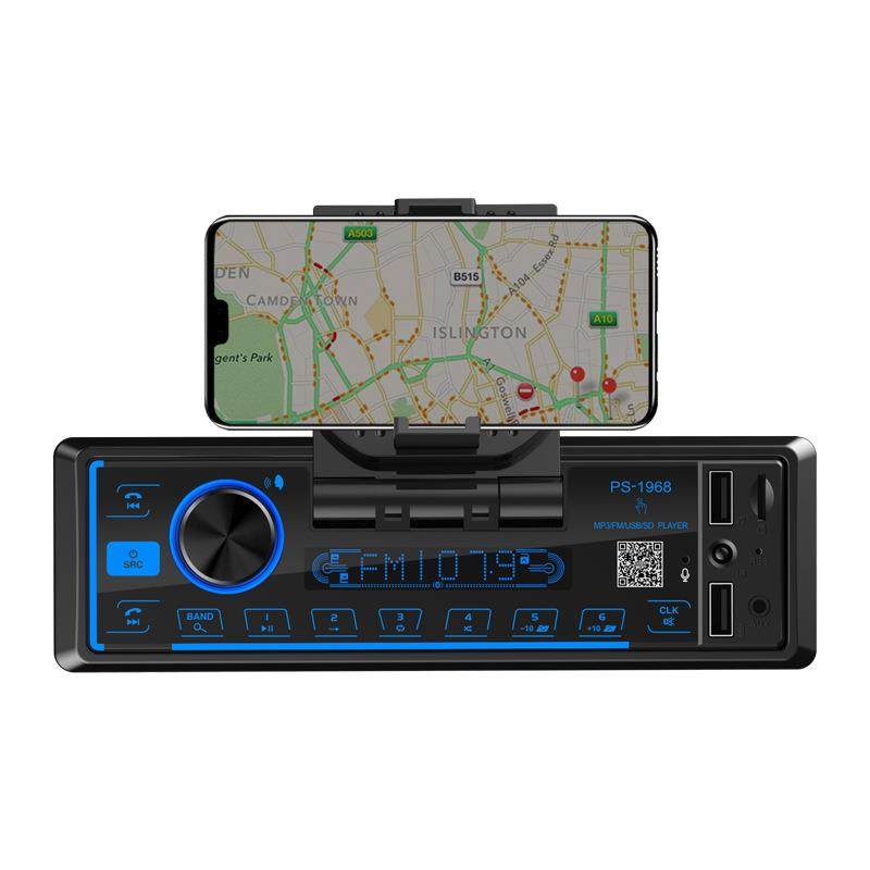 新款触摸USB插卡手机支架汽车收音机卡机货车车载mp3蓝牙播放器