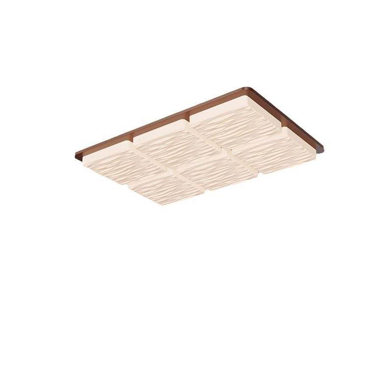 中古风客厅灯日式侘寂风卧室灯具复古胡桃木大厅主灯全屋套餐灯具