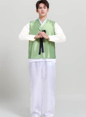 朝鲜服族服装男士延吉民族旅拍婚礼影楼男大中学生走秀礼服舞台服