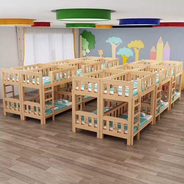 全实木儿童上下床幼儿园床专用床托管床小学生双层床午睡床午休床