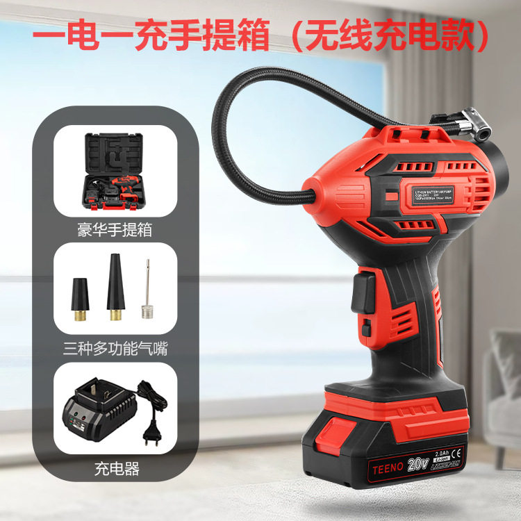 电动充气泵家用户外便携手动打气筒气泵充电工具车用锂电锂电强驱