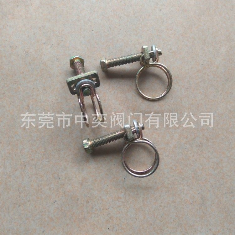 镀彩锌双线钢丝喉箍 线夹强力管夹16-19-25-29-32-38-44-51-57
