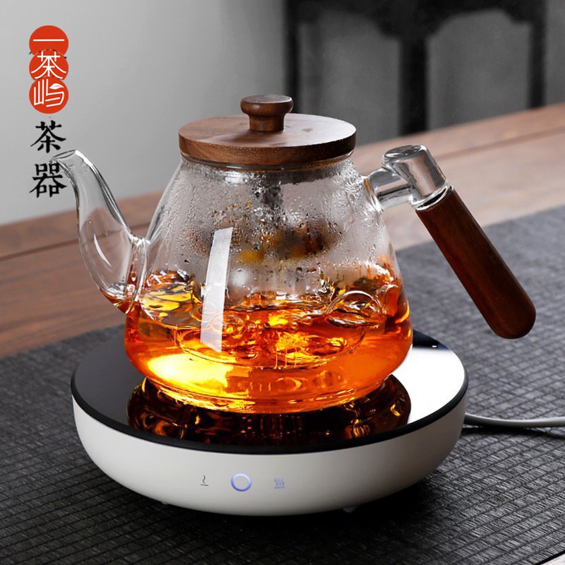 批发大容量电陶炉煮茶器泡茶玻璃蒸汽煮茶壶烧水壶茶具家用电陶炉