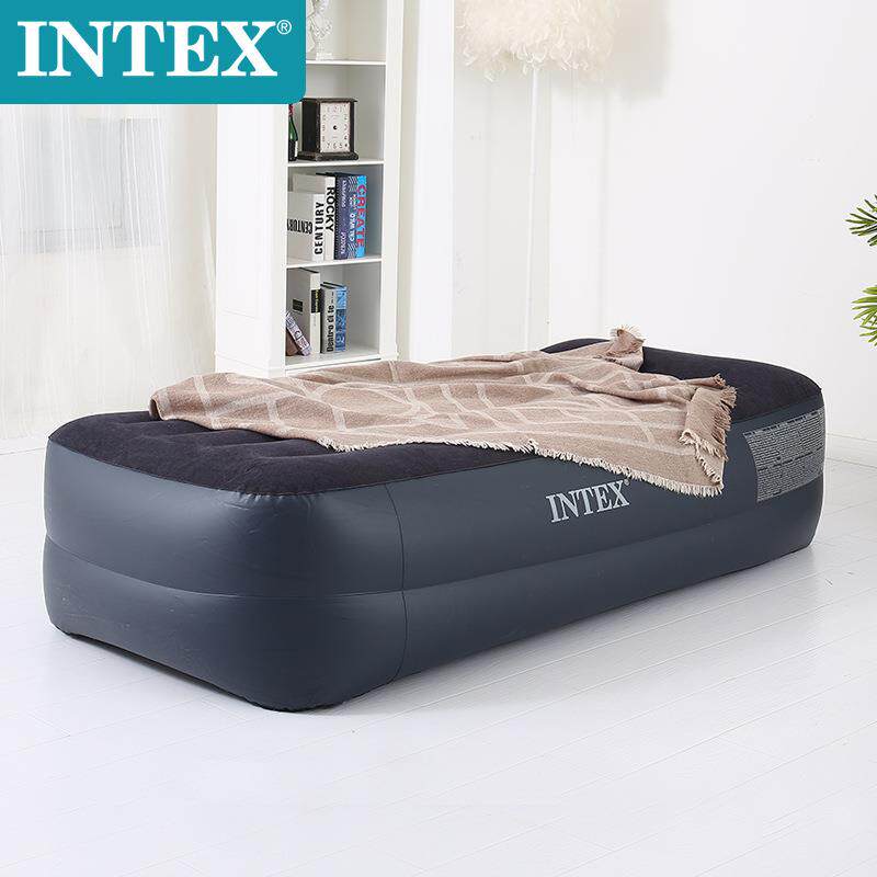 现货intex64122充气床垫双层家用加高自动午休床户外折叠便携床