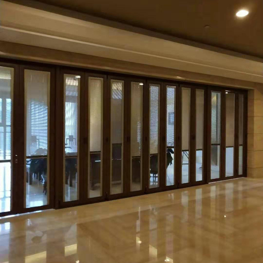 折叠门高端订置别墅折叠门玻璃门面面包房折叠门便利店折叠门