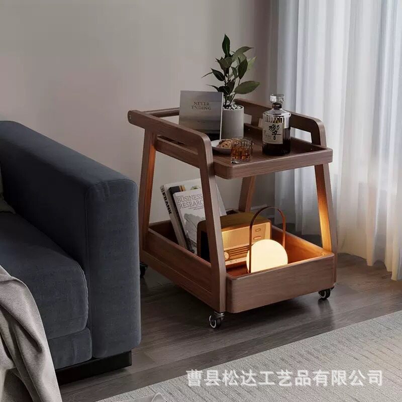 现代简约实木可移动边几