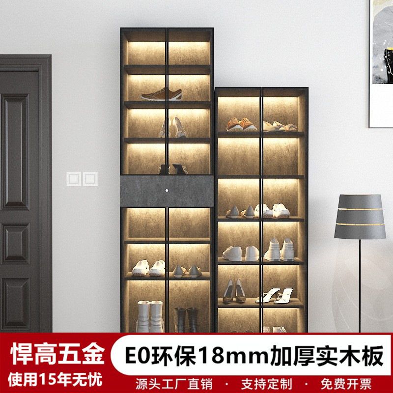 轻奢玻璃大容量多层鞋柜