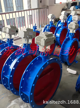 电动通风蝶阀DN450高温尘气电动风门DN800焚烧炉高温通风蝶阀