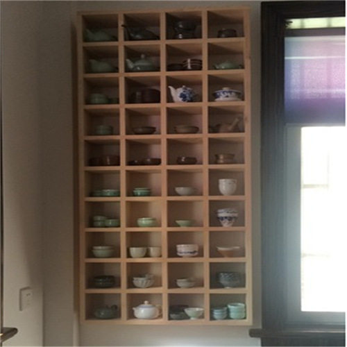 批实木格子架茶壶展示架墙面置物架博古架挂墙隔板储物架挂墙摆件