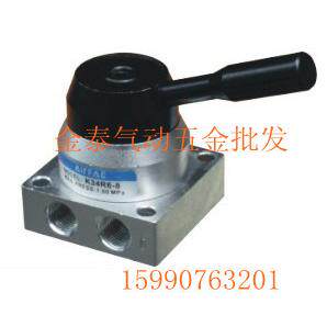 手转阀/手动阀K34R6-8/旁部进气K34R6-08三位四通，2分口径1/4
