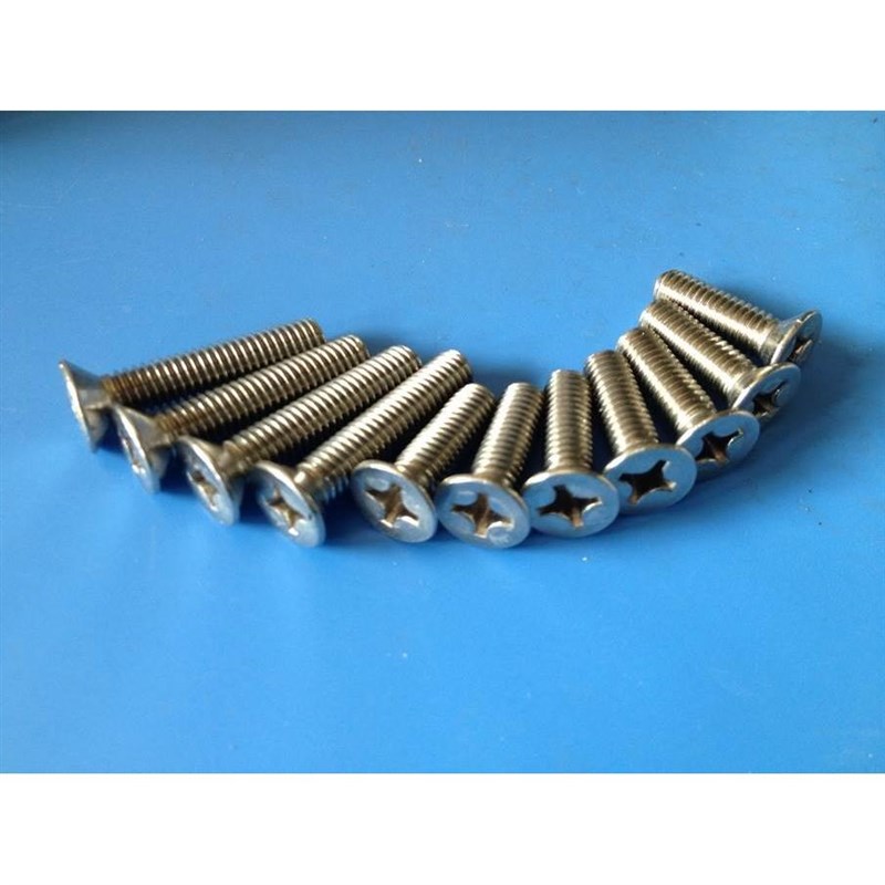 不锈钢 819 平头十字螺丝 沉头螺栓 面板螺丝 M3*6--M3*50