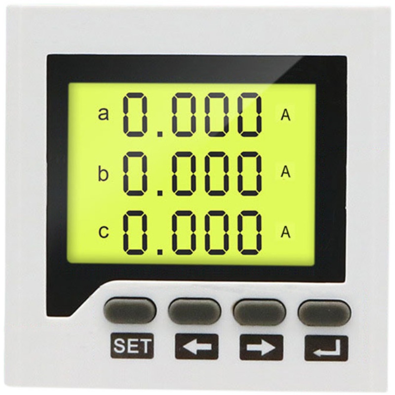 液晶三相电流表数显交流电压表380V数字智能高精度报警输出