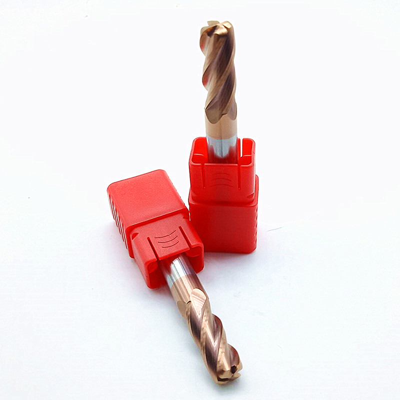 55度钨钢刀d4刃涂层圆鼻刀加长12R2 16r1牛鼻模具不锈钢数控立铣