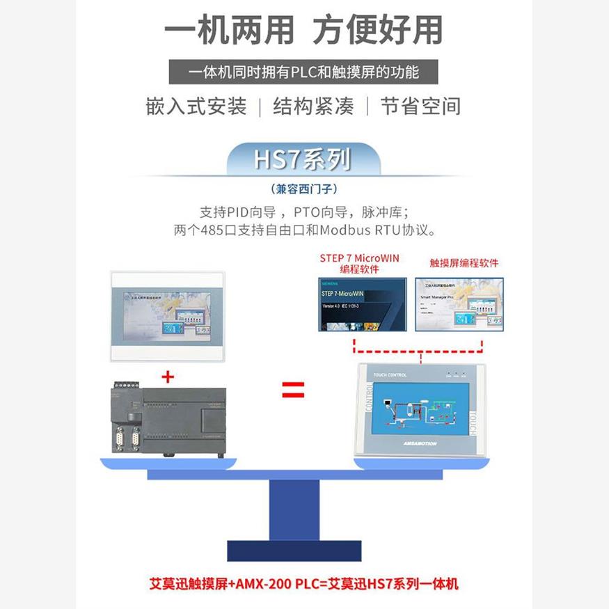 艾莫迅触摸屏PLC一体机国