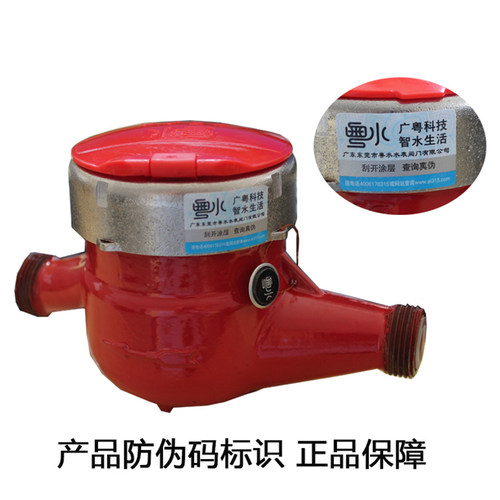 旋翼式国标家用自来水表耐高温高灵敏防滴4分6分数字丝扣冷热水表