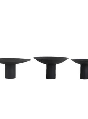 新中式台面金属花器创意仿真永生植物青苔盆栽果盘收纳软装小摆件