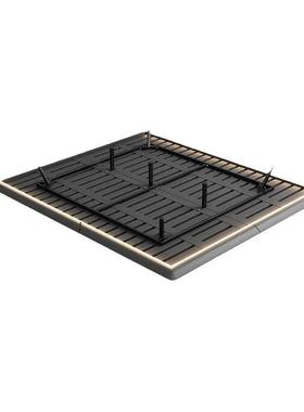 现代意式极简悬浮床头层牛皮侘寂风感应灯带主卧床网红款简约奶油