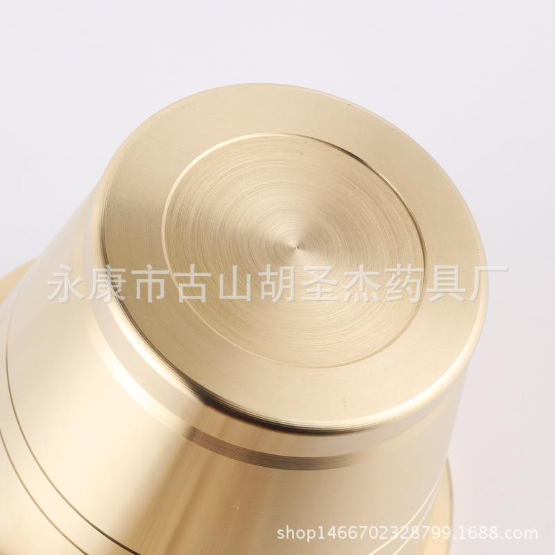 纯铜捣药罐黄铜捣药器中药冲捣药钵药缸捣蒜器药缸铜盅