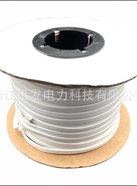 梅花管线号管号码管白黄色彩色标识管PVC内齿套管扁型印字扁口