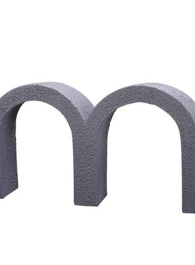 创意字母造型M摆件北欧现代简约家居客厅样板房酒店几何饰品