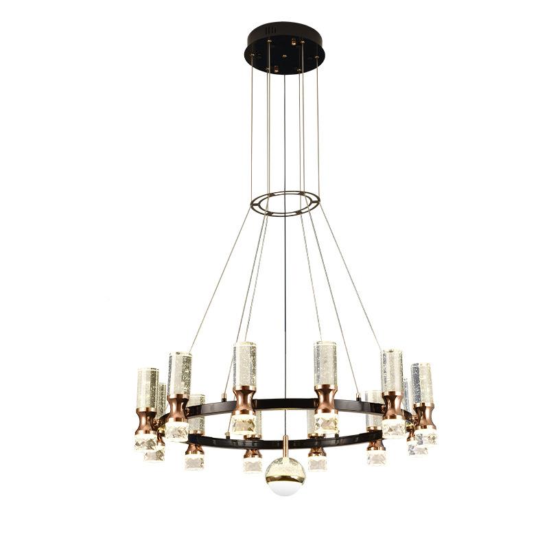 225厅年新款0灯具北欧复厅古艺术吊灯大气轻奢客水晶吊灯客灯